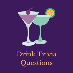 Featured image for a page of drink trivia questions and answers.